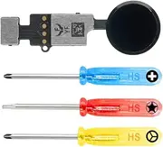 MMOBIEL Home Button 4th Gen. YF Compatible with iPhone SE 2022 / SE 2020/8 / 7 Plus / 8 Plus - Fingerprint Touch ID Flex Cable Connector - Replacement - Incl. Screwdrivers - Black