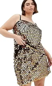 [City Chic] Women's Plus Size Skirt - Disco Sequin Mini
