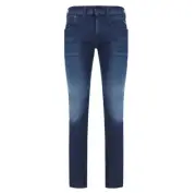 Replay Mens Jeans Hyperflex Slim Fitted 5 Pocket Belt Loop Jean in Forever Blue