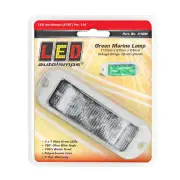 LED Autolamps Green Marine Light 12-24 Multi Volt 3 LED Lamp Single Blister