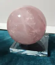 Crystal Ball Sphere Baseball Softball Clear Acrylic Display Footed 3.25"