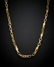 14K Italian Gold Mixed Oval Link Necklace