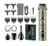 Grooming Kit Hair Trimmer 6 In 1 Hair Clipper Nose Trimmer Shaver Body Trimmer Professional Rechargeable Metal Vintage