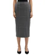 Theory Plaid Pencil Skirt
