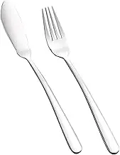 Ciieeo 1 Set Stainless Steel Western Dinnerware Fish Knife Fork Cutlery for Home Restaurant Smooth Surface Modern Design for Entertaining Everyday Use