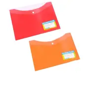 Bantex A4 Document Wallet with Button - Melon