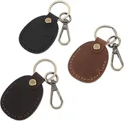 [Abaodam] Smart Access Card Ring Handmade Pu Tag Case Women's Card Holder Small Stylish for Bag