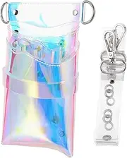 Healeved 1Pc Transparent Barber Scissors Pouch Cross Body Waist Bag for Hairdressing Tools Durable and Safe Material Convenient Compartment Design for Organizing Scissors and Combs