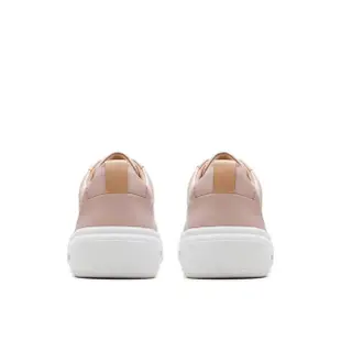 【Clarks】女鞋 Hollyhock Walk 低調百搭圓頭厚底輕量板鞋 休閒鞋 增高鞋(CLF76309C)