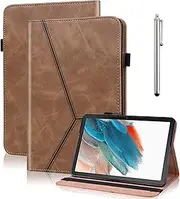 [VODEFOX] Case for Samsung Galaxy Tab S9 FE Plus /S9 Plus 12.4 Inch,Samsung Galaxy Tab S9 Plus PU Leather Protective Tablet Cover with Card Slots for Tablet S9+/S9 FE+ - Brown