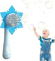Outdoor Bubble Toys, Cartoon Bubble Machine with Fan, Battery Powered Handheld Wand, Cooling Blower, Portable Blasting Game for Kids Aged 3 and Up, Party Favors