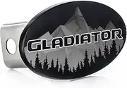 JEEP Gladiator Trailer Tow Hitch Cover - 2 INCH Receiver - Solid Brass UV Printed