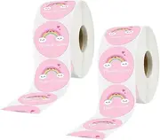 2 Rolls Decorative Thank You Labels of Present Box Stickers for DIY Projects Packaging Weddings and Special Occasions Easy Peel Stick Adhesive