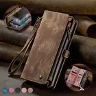 For Samsung Galaxy S25 S24Ultra S23 S22 Note20 Detachable Card Wallet Phone Case