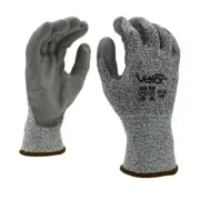 Cordova 3711G Valor Salt & Pepper 13-Gauge HPPE Shell Gloves, Gray Polyurethane