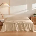1PC MulberrySilk Flat Sheet Bed Sheets Sheet Single Double King Queen Size