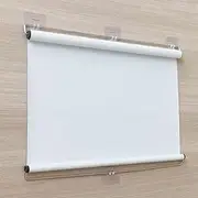 Suction Cup Roller Blinds,Automatic Retractable Roller Shades,Sunscreen Insulation Shading Curtain Window Shade Blind, Privacy Screen,UV Protection,No Drilling (W70×H150cm/27.5×59in,White)