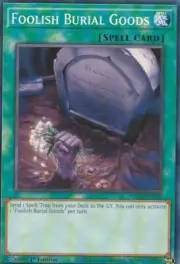 A1341 YUGIOH SPELL CARD FOOLISH BURIAL GOODS SDCB-EN030