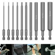 Screwdriver Set 8Pcs 1/4" Hex Shank Head Allen Wrench Screwdriver Socket Bit Met