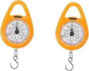ULTECHNOVO 2pcs Portable Mechanical Spring Scale Hanging Luggage Weight Scale Accurate Travel Measurement Built Hook Lightweight Design for Easy Weighing of Luggage and Items