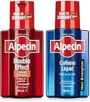 [Alpecin] Double Effect and Liquid | Anti Dandruff and Natural Hair Growth for Men| Energizer for Strong Hair | Hair Care for Men Made in Germany| Set of 200ml Shampoo and 200ml Liquid
