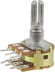 Aexit 10K (Potentiometer) ohm B10K 1/2W Linear Dual Rotary Taper (28ry450qf131) Potentiometer
