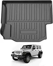 AUSGO 3D Cargo Mat Compatible with Jeep Wrangler JK Series 4Door 2007-2018, All-Weather Heavy Duty Boot Liner Luggage Tray Trunk Mat