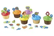 Learning Resources ABC Cupcake Party Toppers, Develops Language Skills, Early Alphabet Learning, Pretend Play Food, Vocabulary Toy, 64 pieces, Ages 3+