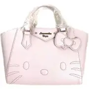 Samantha Thavasa Sanrio Hello Kitty Face Handbag Bag Light Pale Pink 1 Japan New