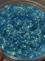 50g Bulk Blue With Green Tone Tinsel Glitter Nail Tumbler Solvent Resistant