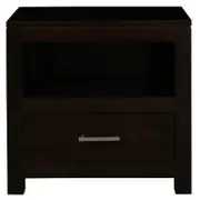 Paris 1 Drawer Lamp Table - Chocolate