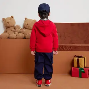 【GAP】男幼童裝 Logo印花連帽外套 碳素軟磨法式圈織系列-紅色(857671)