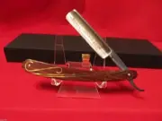 Custom Straight Razor Knife Solingen Germany Cocobolo Wood Exotic Inlay Nice