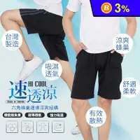 在飛比找生活市集優惠-【BeautyFocus 】台灣製男款吸排速乾透涼運動短褲 