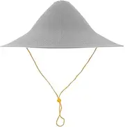 [Alasum] Chinese Oriental Bamboo Sun Hat,Straw Cone Garden Fishing Hat Adult Rice Hat Asian Japanese Conical Cap Tourism Rain Cap for Farmer Fishing Silver