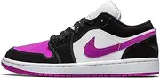 [AIR JORDAN] Jordan Women's 1 Low Black/Cactus Flower-White (DC0774 005) - 8.5