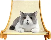 2 in 1 Sisal Bed and Board for Scratching, Cat Scratching Chair With Woven Pad, Reusable Ramp for Small to Medium Pets, Scratch Lounge