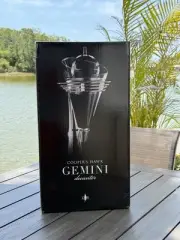 Cooper's Hawk Gemini Silver Wine Decanter Glass Decanter - Brand New in the Box!