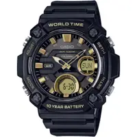 在飛比找蝦皮商城優惠-【CASIO】卡西歐 10年電力 冒險精神 計時雙顯錶-黑 