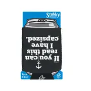 Sailing Ob Capsized - Funny Novelty Stubby Holder With Base