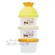 小禮堂 迪士尼 小熊維尼 日製造型蓋塑膠三層奶粉罐《橘黃》奶粉盒.食物盒.餅乾盒