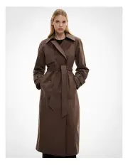 [Witchery] Suedette Trench Coat in Cocoa
