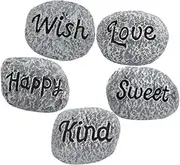 BCOATH Aquarium Pebbles Kit 5 Pack Garden Rocks for Outdoor Landscaping Decorative Stones for Planters