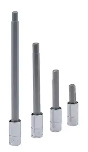 Genius Tools 1/4" Dr. 1/4" Hex Bit Socket, 70mmL - 208+3316
