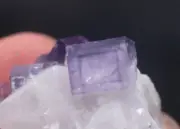 12g Rare Transparent Purple Cube Fluorite Mineral Crystal Specimen/China