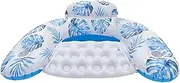 Pool Floats for Adults | Inflating Water Lounger Mat - Soft U Shape Pool Raft with Cup Holder for Tanning Stress Relief Water Play Vacation Backyard Travel Party River Beach Lake