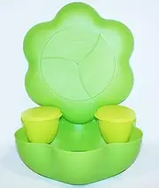 [Tupperware] Chip N Dip with Dip Bowls 1.5 Gallon Green and Chartreuse