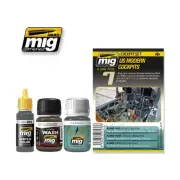 AMMO Paint Sets Airplane Weathering - US Modern Cockpits Set New