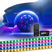 OPT7 Aura Wheel Well Rims Rings LED Light Kit 4pc Custom Accent Color Strip Tire