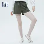 GAP 女裝 亞麻短褲 輕透氣系列-軍綠色(835115)